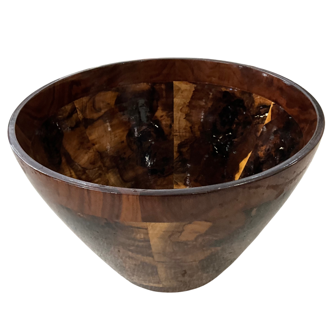 Vintage Pieced Wood Display Bowl