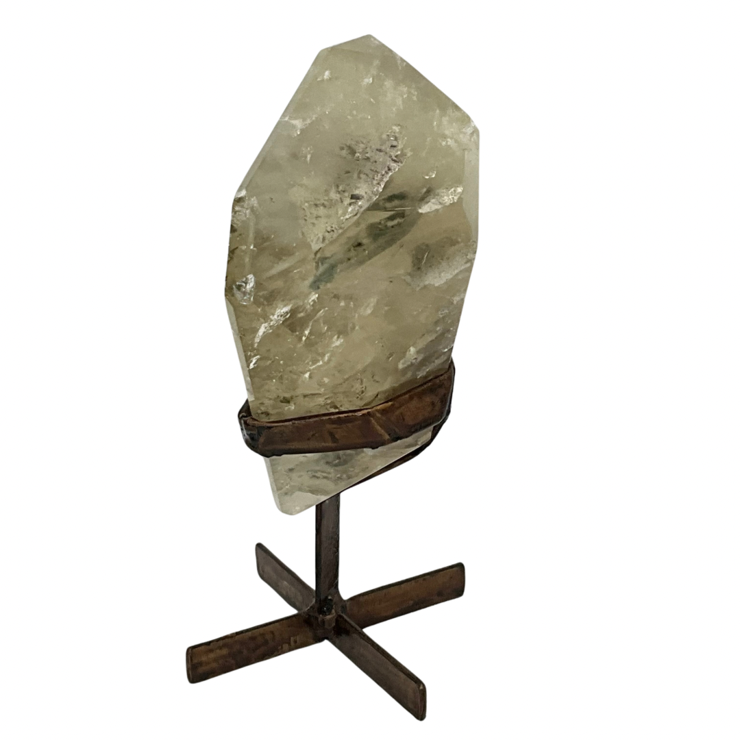 Citrine Crystal Slab on Metal Stand