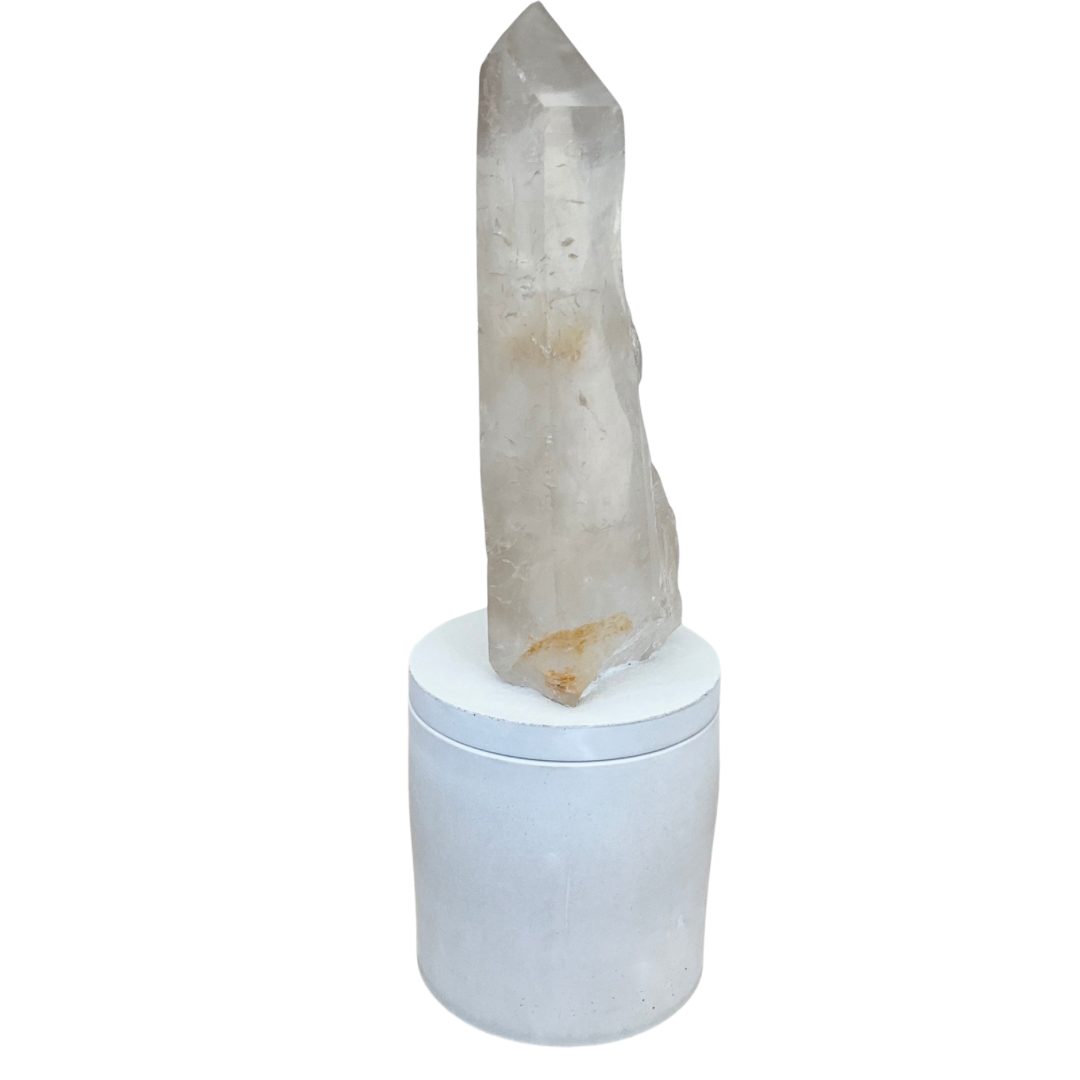 Quartz Crystal Abstract Generator Lid Gardenia Candle