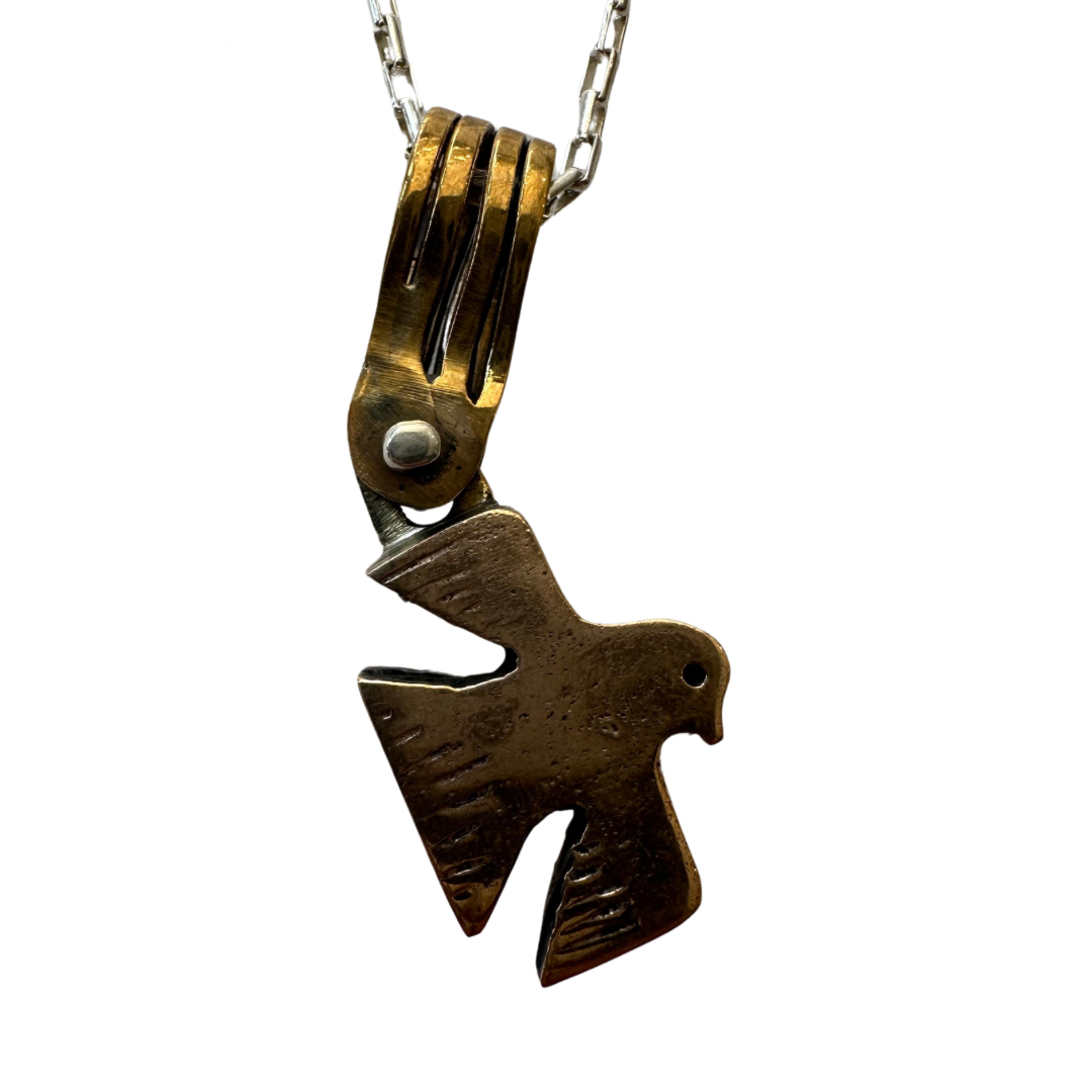 Thunderbird Silver & Bronze Necklace
