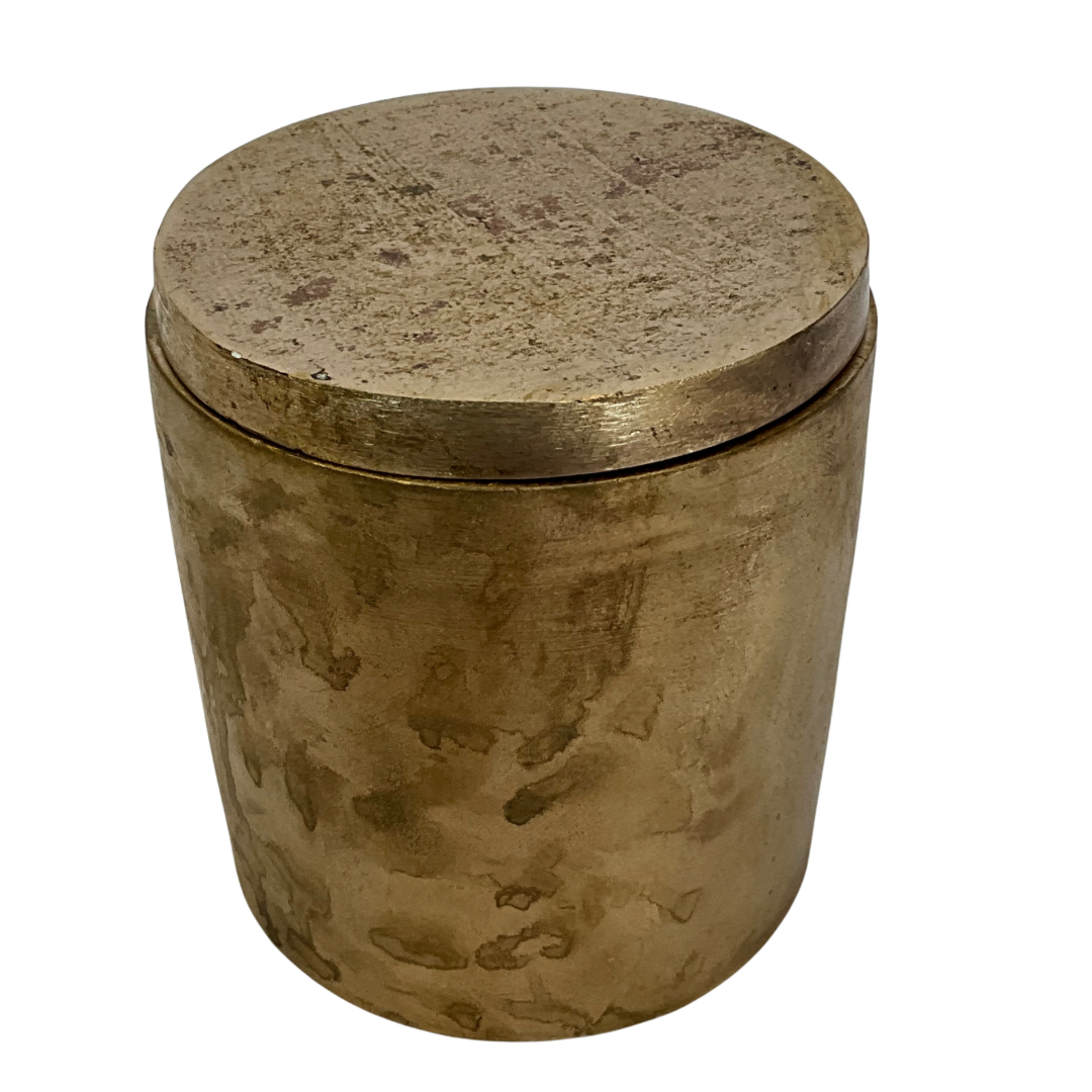 Solid Bronze Gardenia Candle with Lid #1