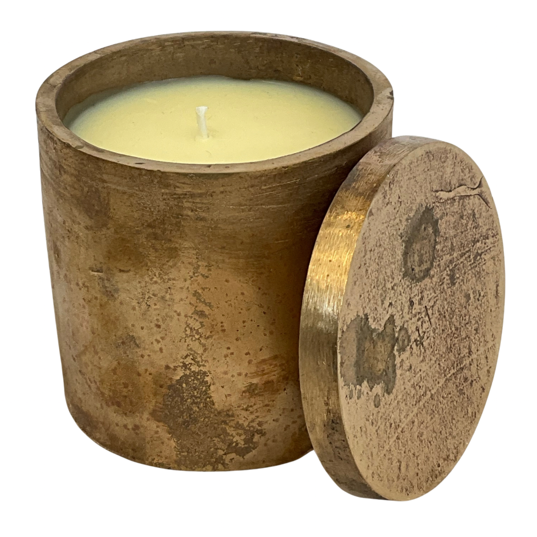 Solid Bronze Gardenia Candle with Lid #10