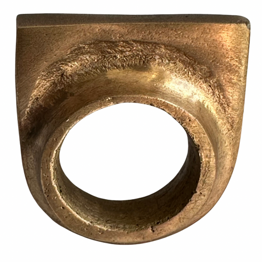 Hand-Crafted Bar Bronze Ring