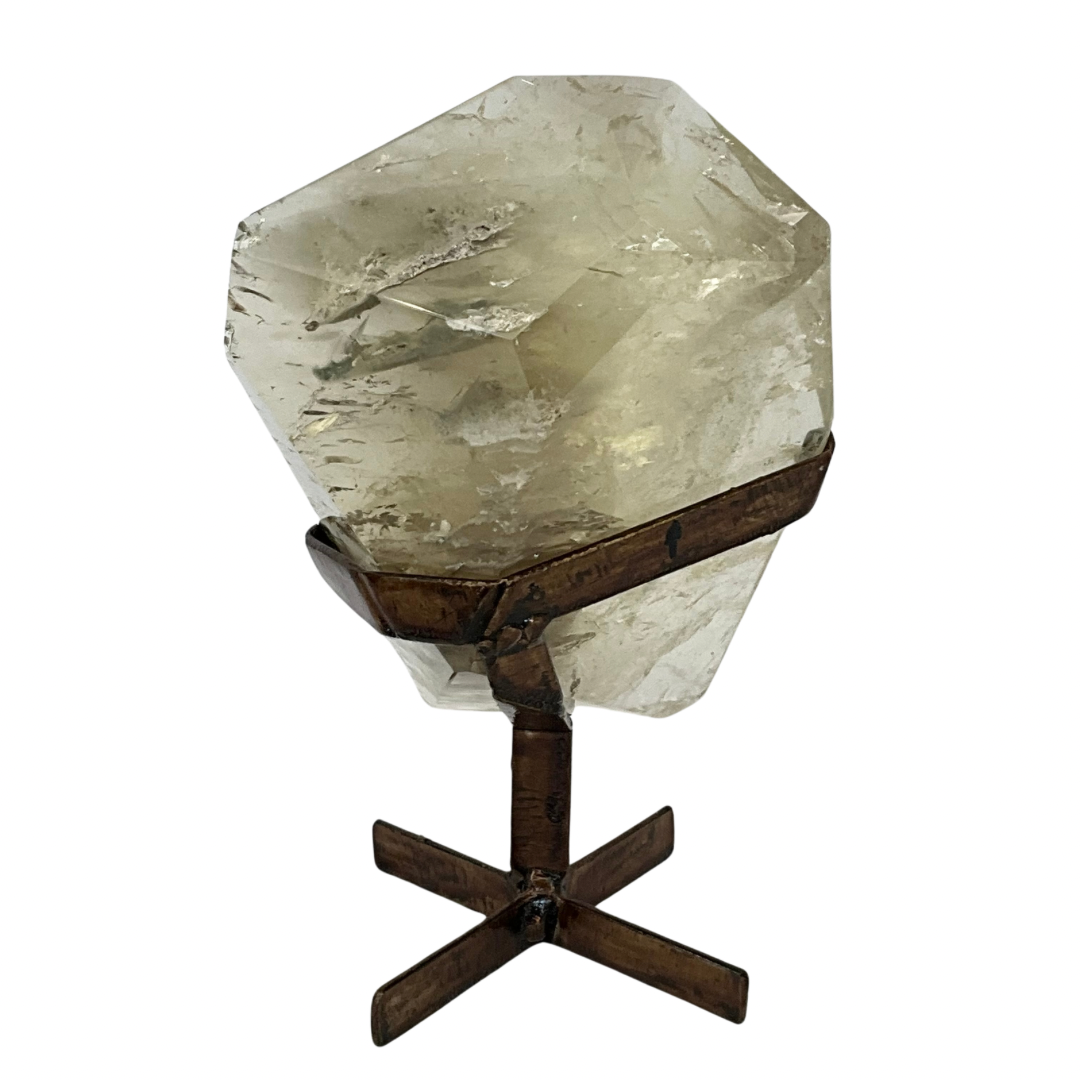 Citrine Crystal Slab on Metal Stand