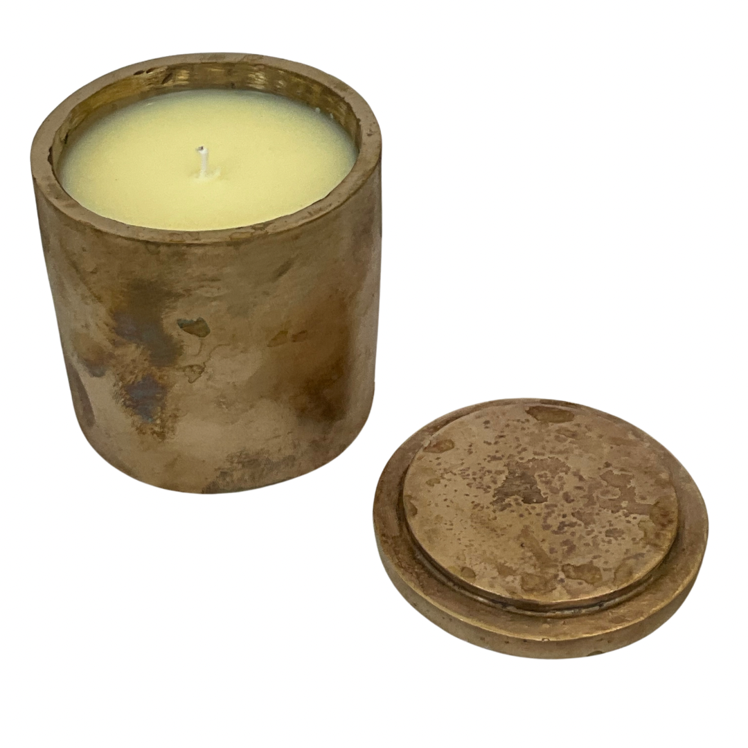 Solid Bronze Gardenia Candle with Lid #20