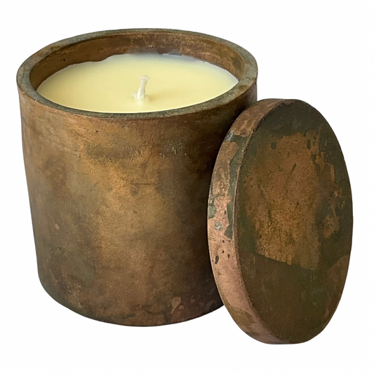 Solid Bronze Gardenia Hand Made Candle #15