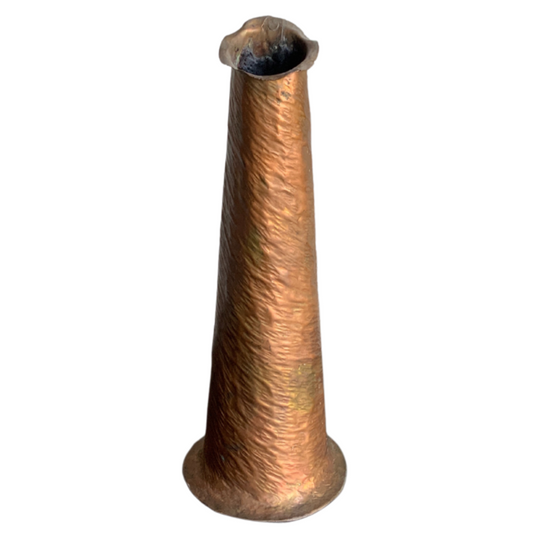 Textured copper vase