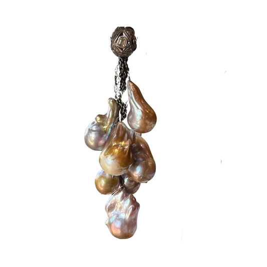 Abstract Pearl Drop Pendant