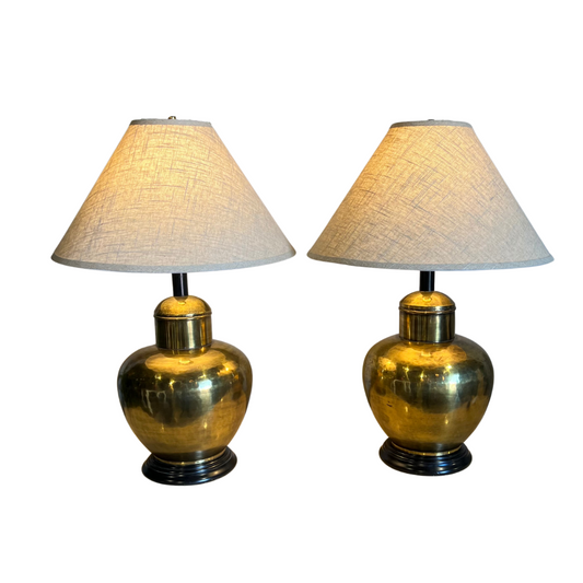 Pair of Vintage Brass Table Lamps