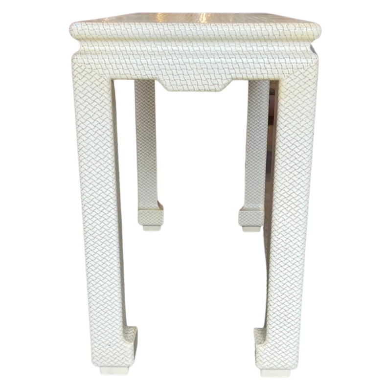 Karl Springer Woven Textured Console Table