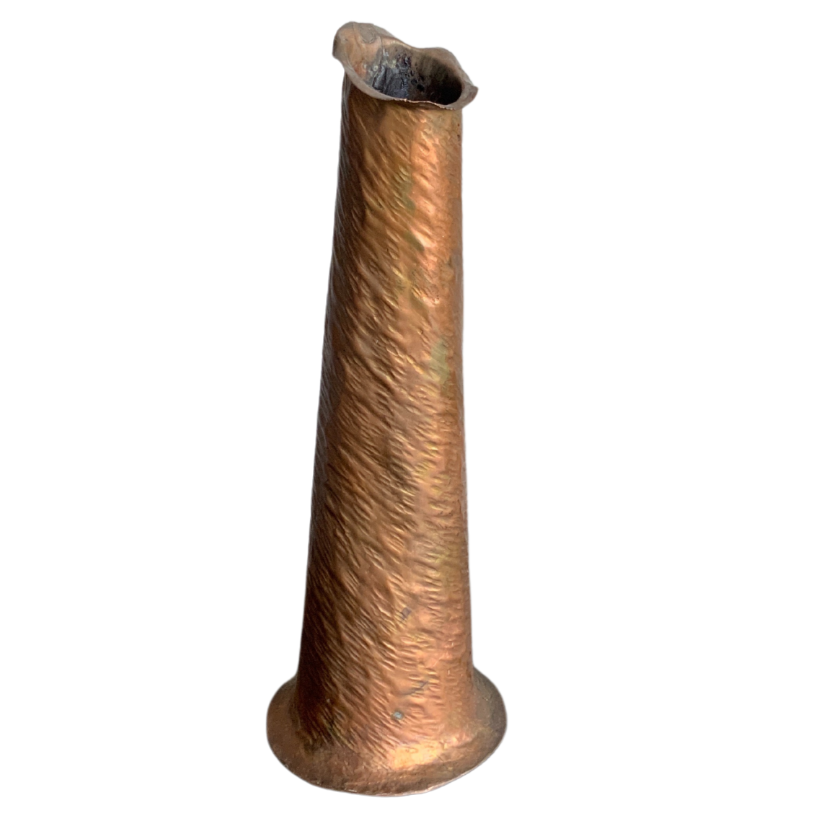 Textured copper vase