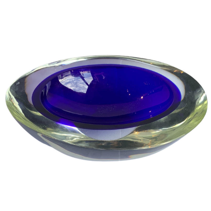 oval cased indigo ashtray