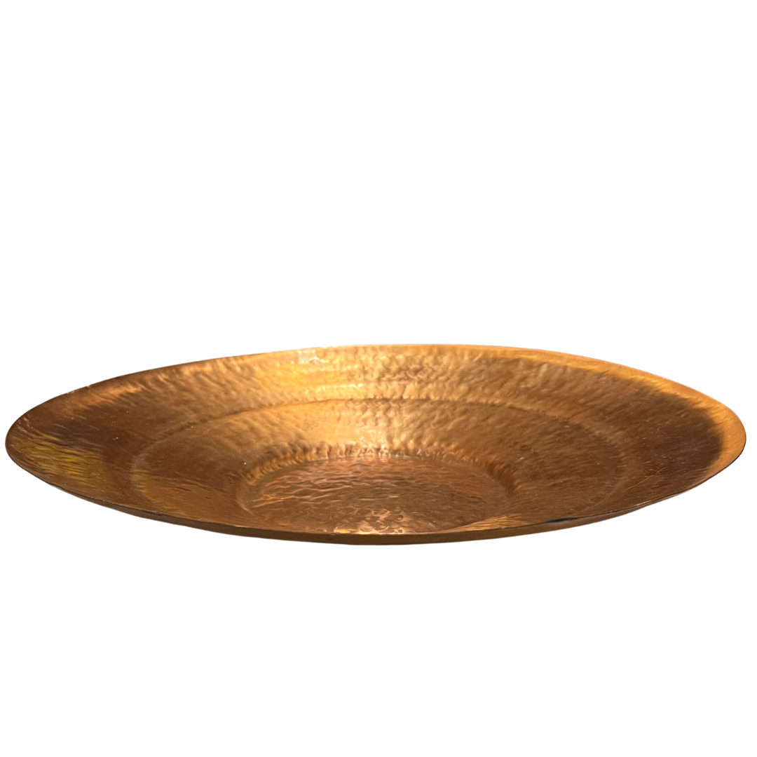 Large Solid Copper Centerpiece Bowl