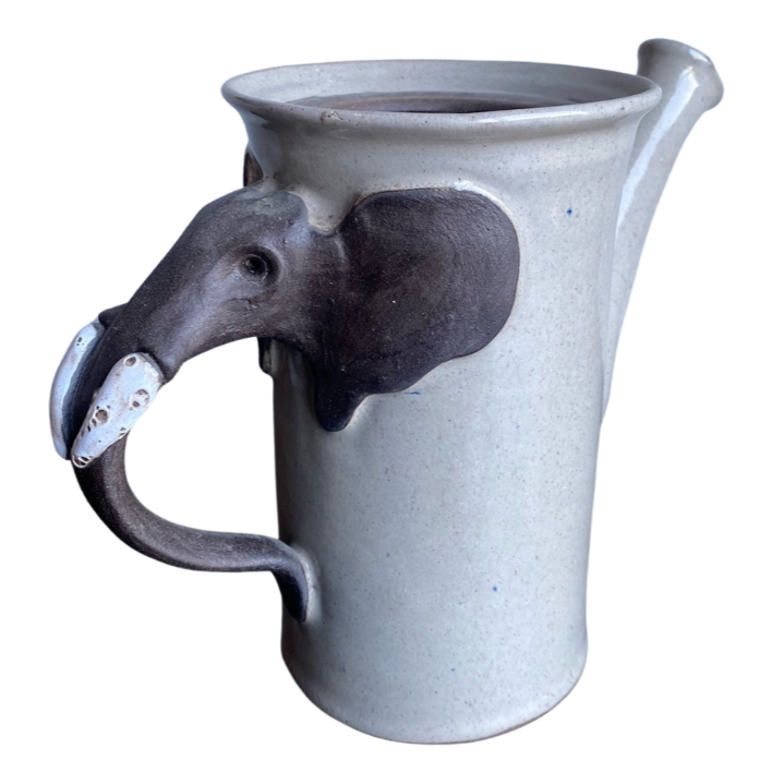 elephant pottery pitcher