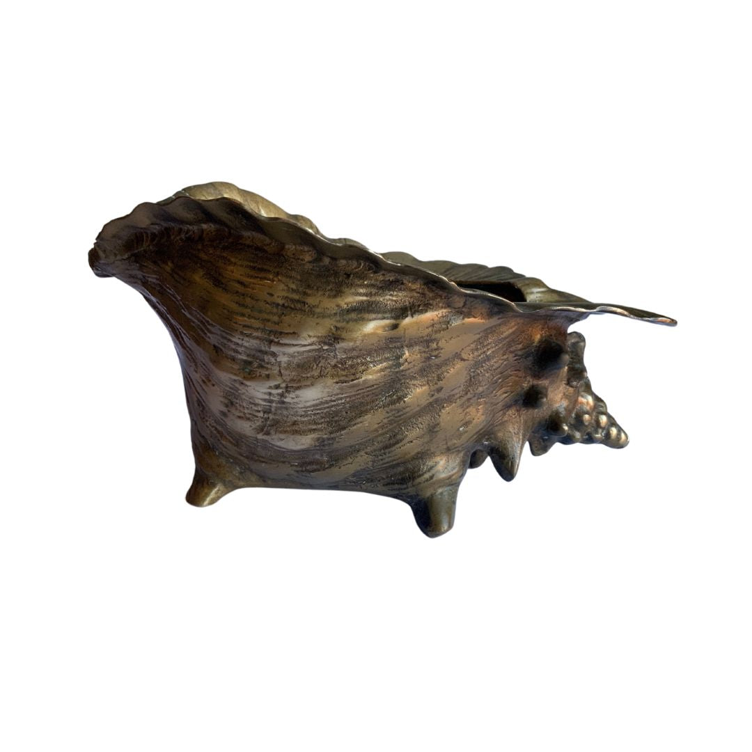 Brass Conch Shell Planter
