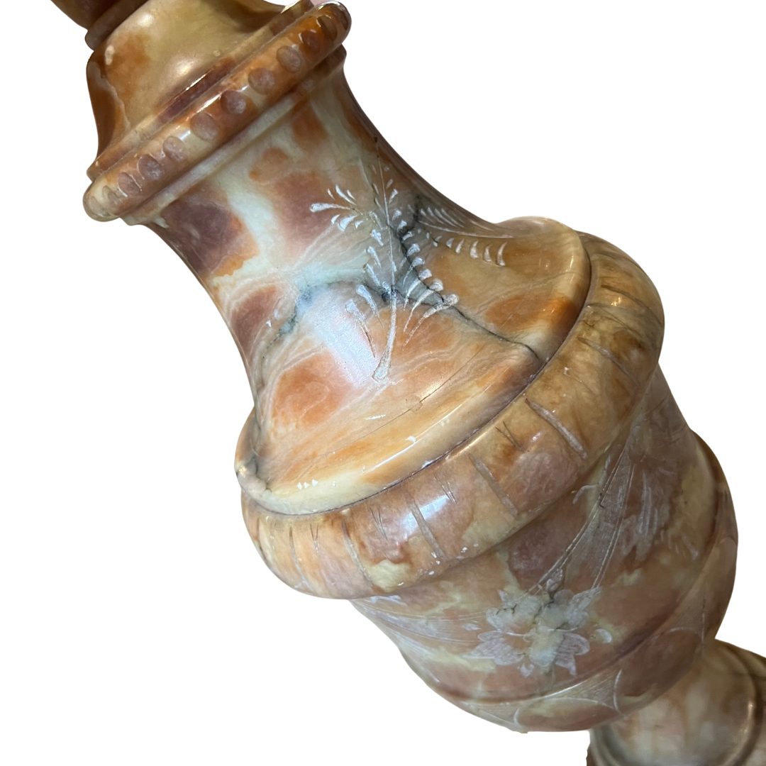 Pair of Onyx Marble Lamps