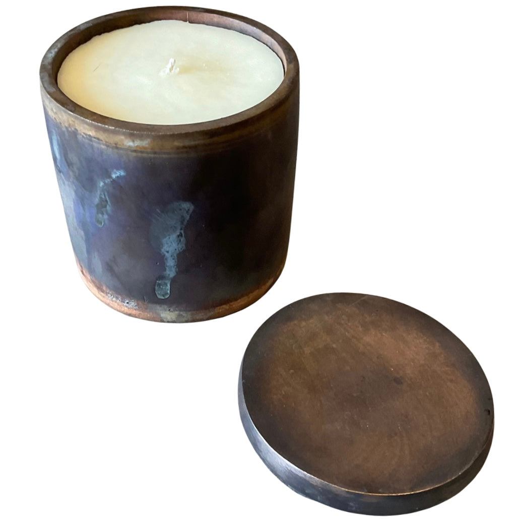 Abstract Patina Bronze Candle