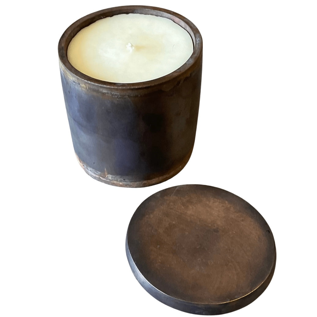 Abstract Patina Bronze Candle