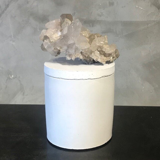 QUARTZ CRYSTAL CLUSTER LID CANDLE