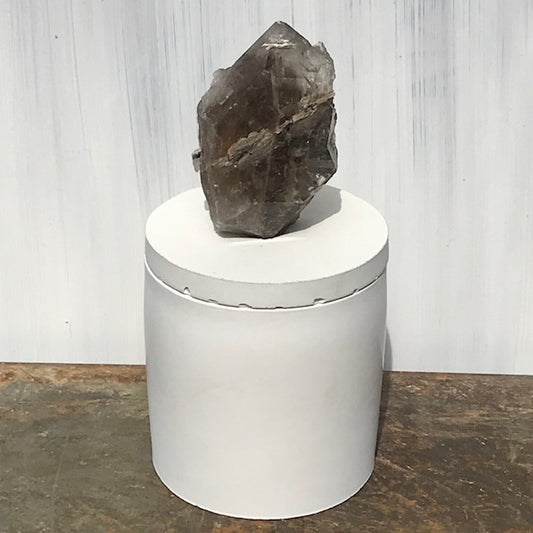 Smoky Quartz Crystal Lid Candle