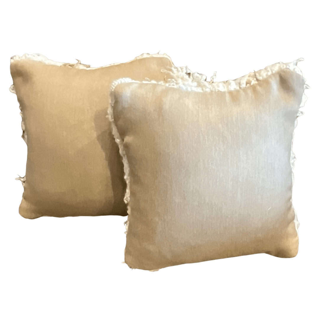 Pair of Square Hand Felted Throw Pillows