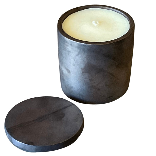 Pewter Tone Solid Bronze Candle