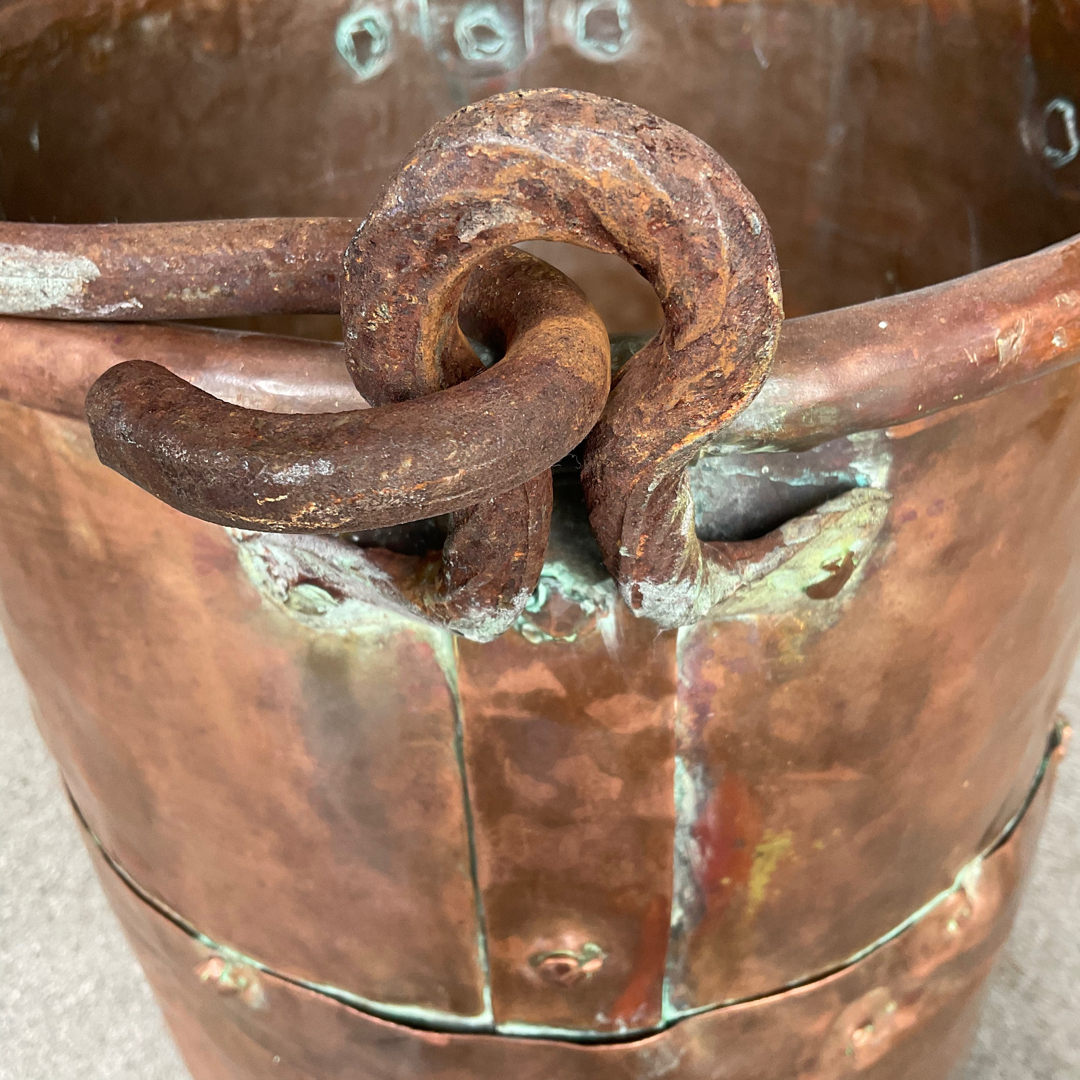 19th Century Copper Firewood Bucket