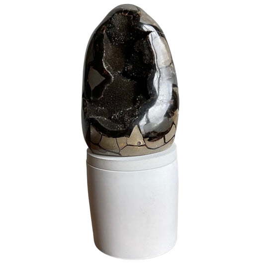 Large 'Dragon' Septarian Geode Egg Lid Candle