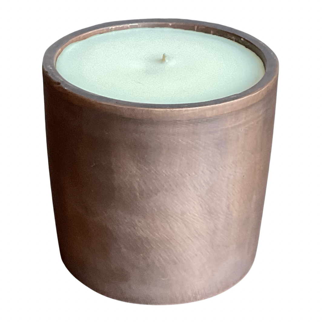 Medium Tone Solid Bronze Gardenia Candle