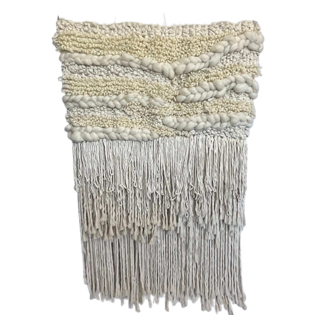 Hand Crafted Natural Tone Wool Wall Hanging