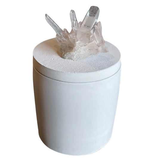 Quartz Crystal Cluster Lid Candle