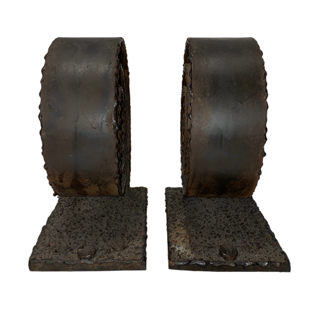 Vintage Iron Spiral Bookends