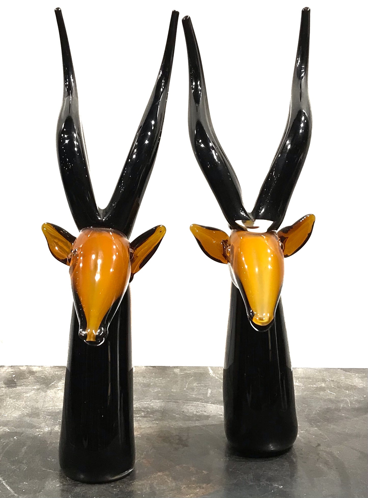 Pair Murano Gazelle Figures
