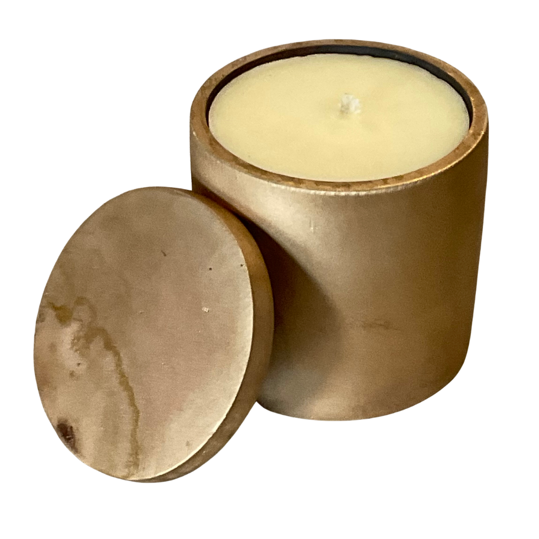 Bronze Tone Solid Bronze Candle