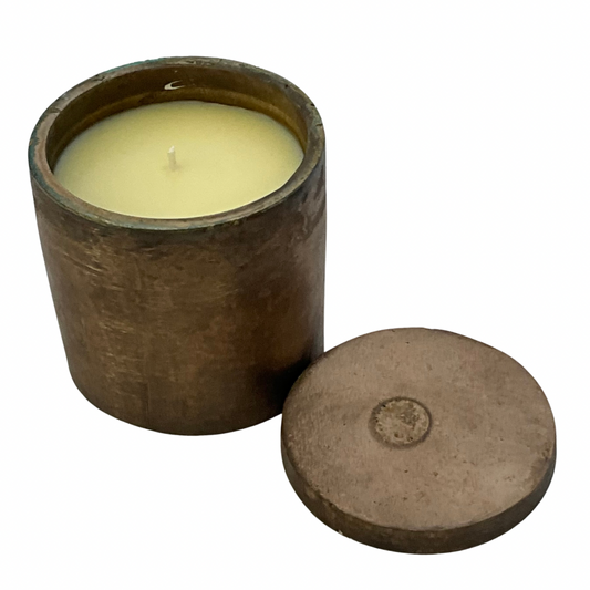 Circle Accent Solid Bronze Gardenia Candle