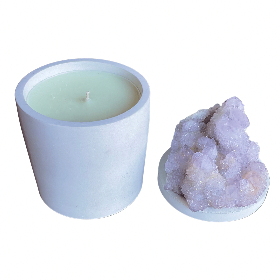 Lavender Quartz Lid Candle