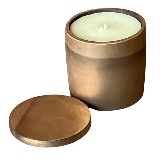 Stripe Accent Bronze Gardenia Candle