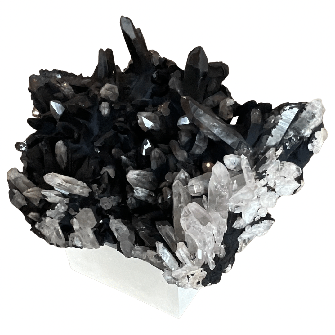 Quartz Crystal with Hematite Crystal