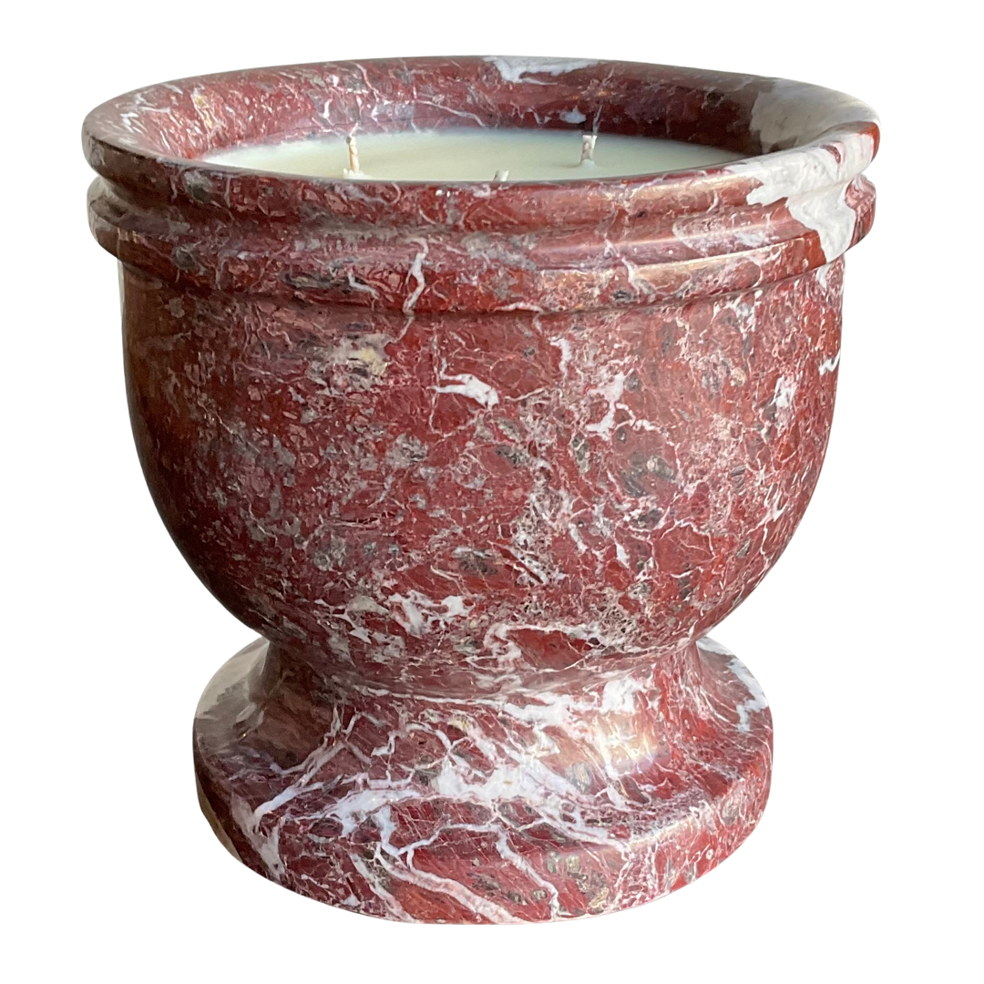 Red Marble Gardenia Candle
