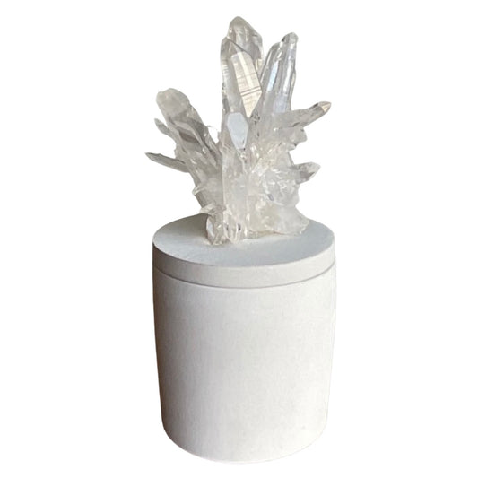 Starburst Quartz Crystal Generator Lid Candle