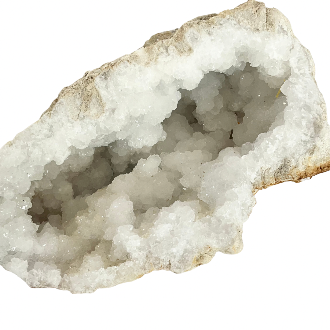Pair of Large Calcite Crystal Geode's