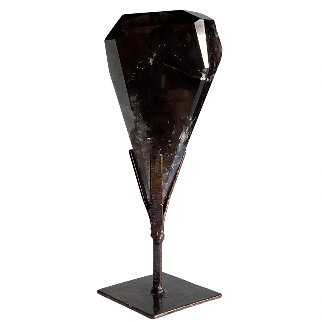 Faceted Smoky Quartz on Stand