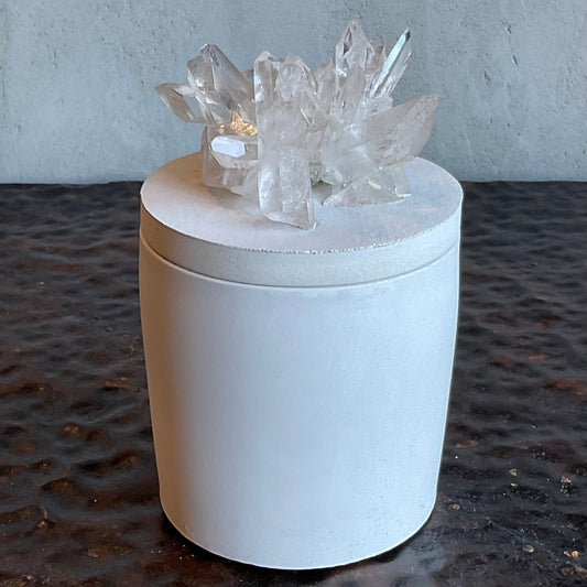 Starburst Quartz Crystal Lid Candle