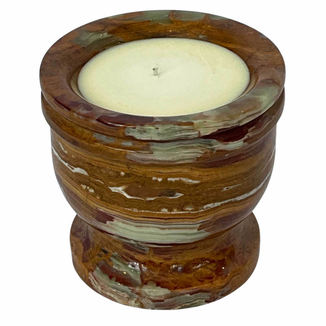 Mixed Color Marble Vessel Gardenia Candle