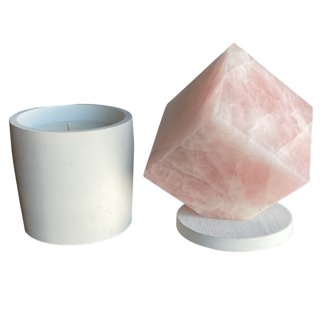 Madagascar Rose Quartz Lid Candle