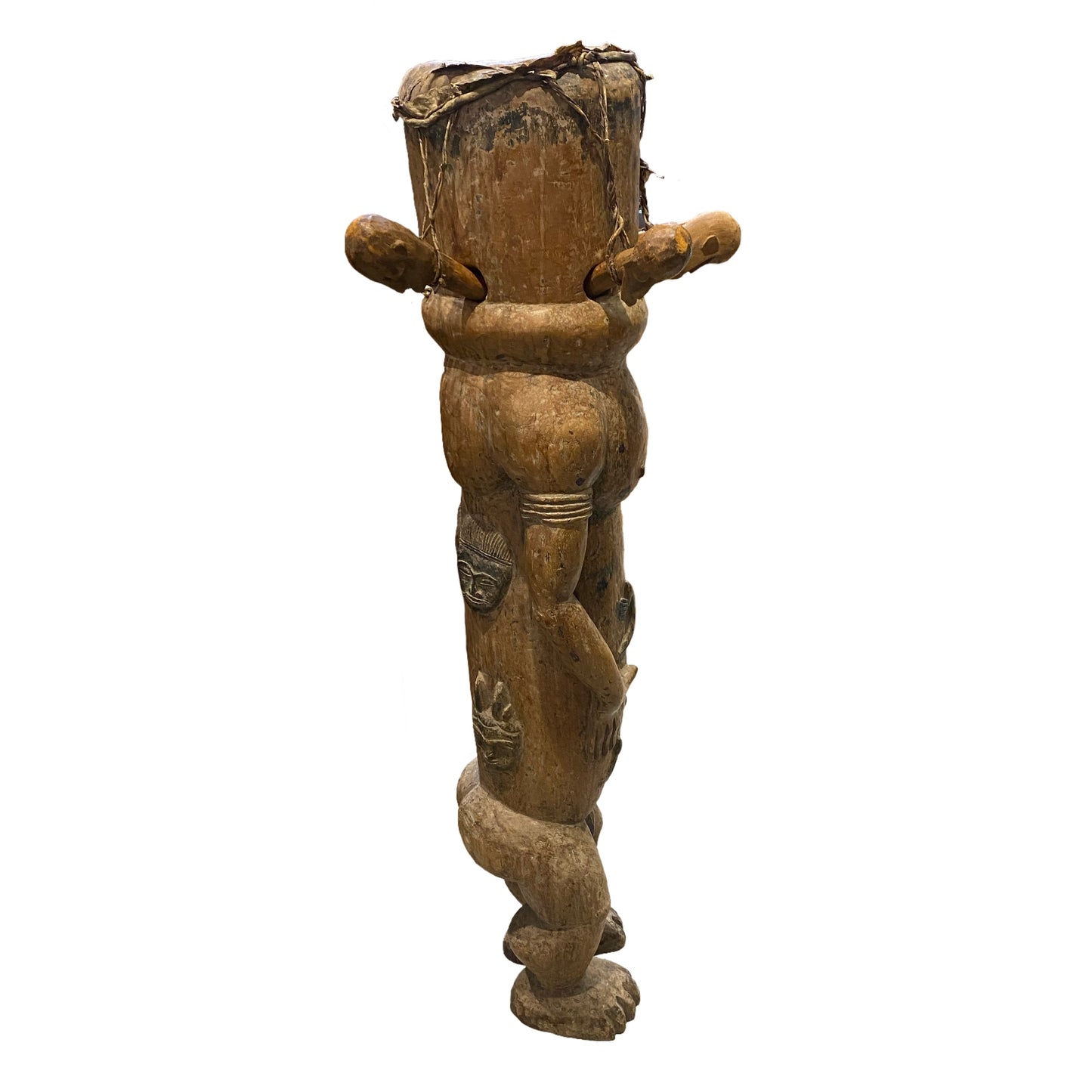 Baoule African Statue Drum