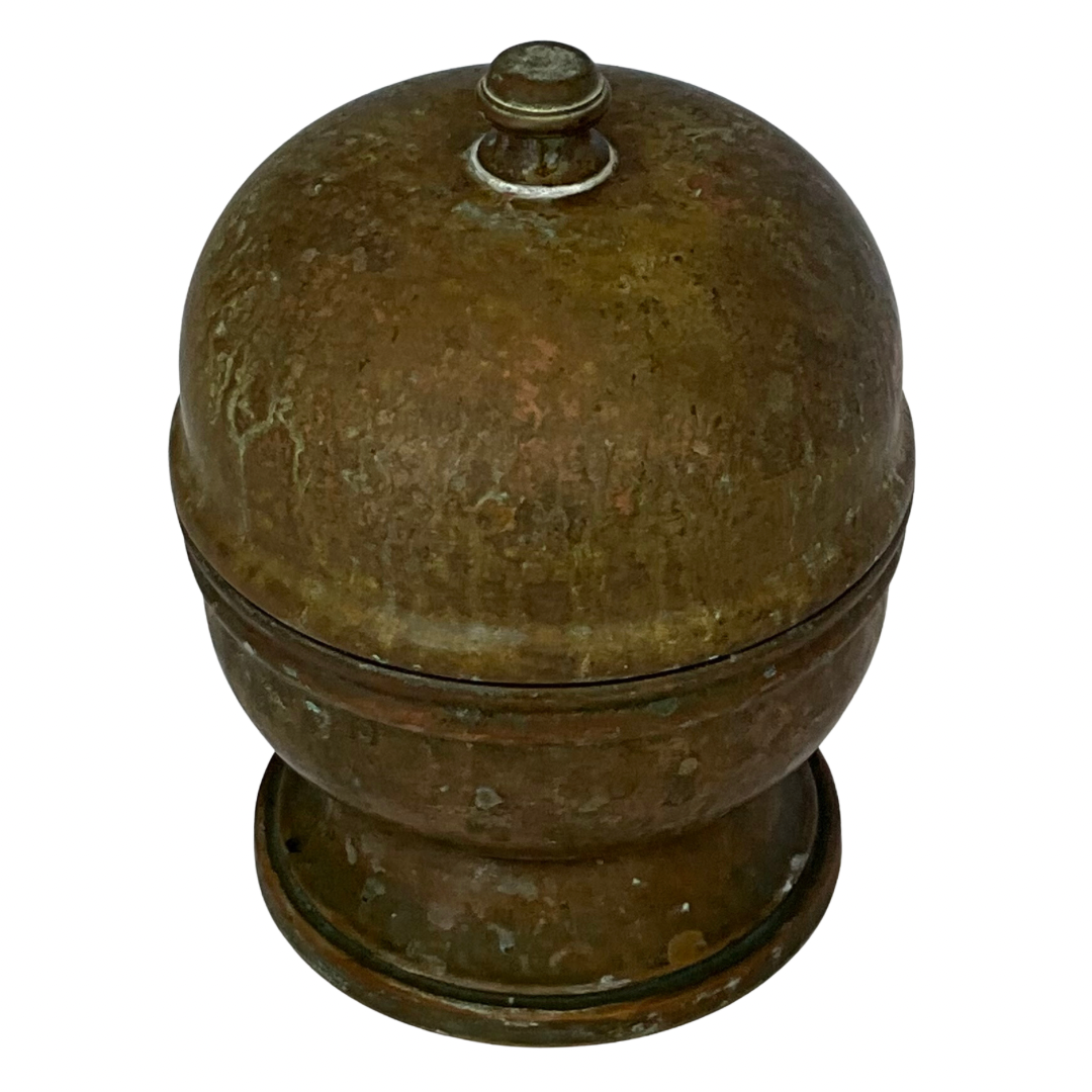 Bronze Vessel with Lid Gardenia Candle
