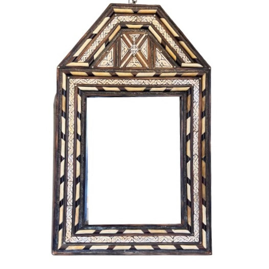 Vintage Inlay Bone Mirror