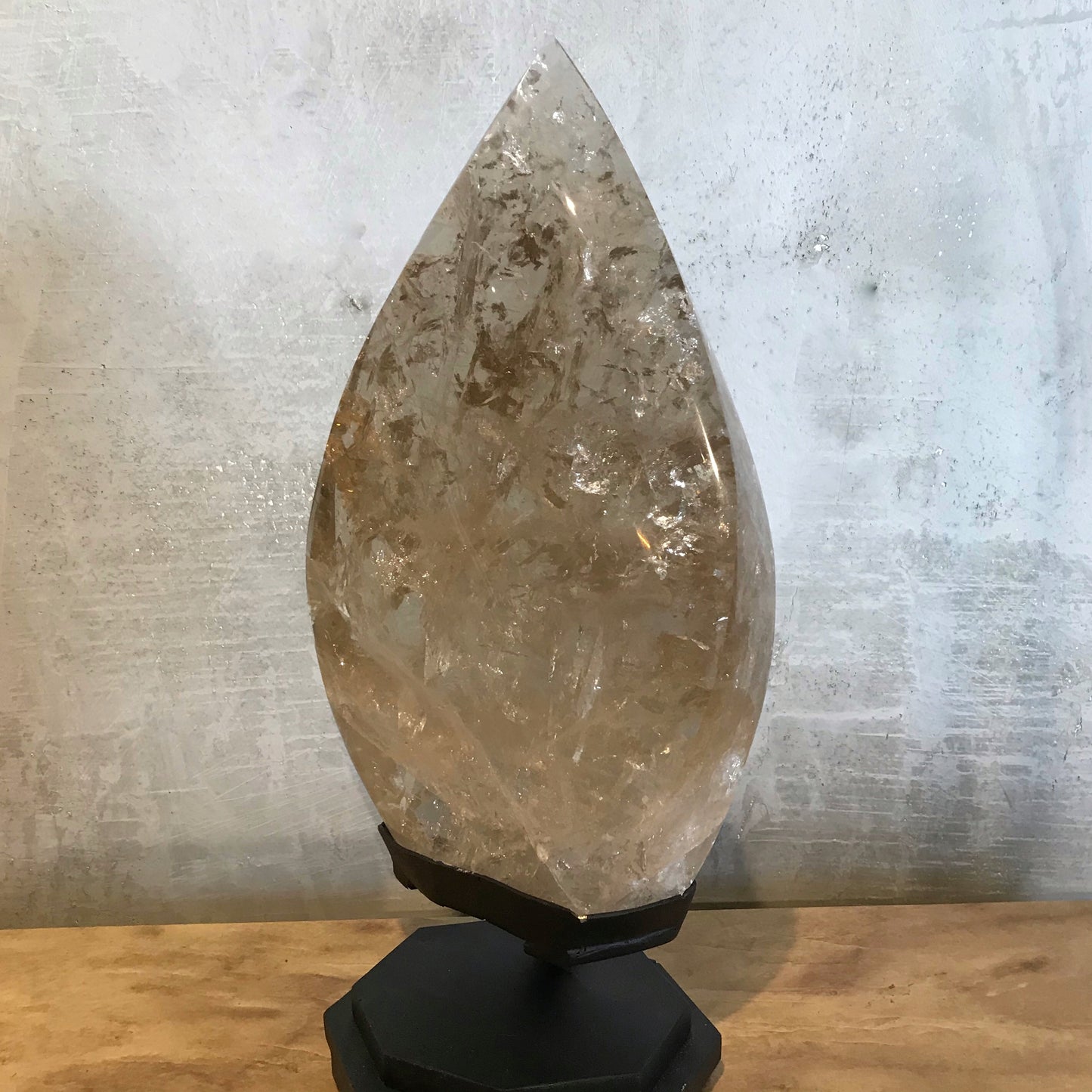 Polished Citrine Flame on Stand