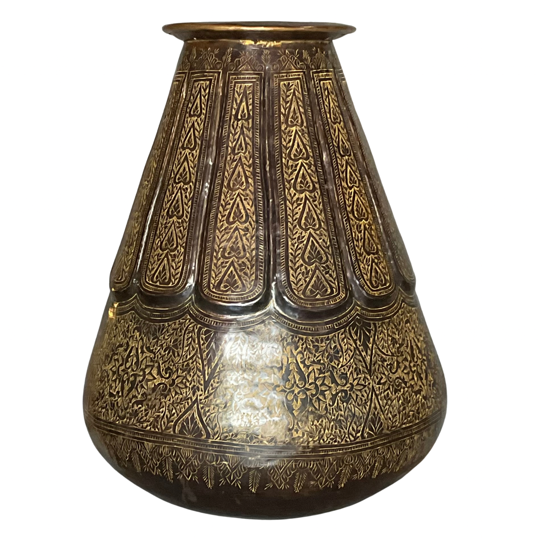 Large Bronze Moroccan Floor Vase